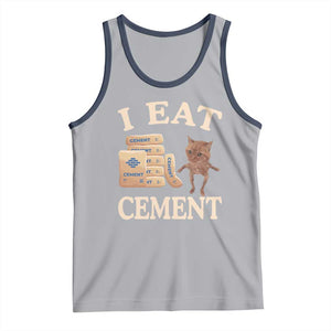 Funny Cat Meme Tank Top I Eat Cement TS09 Athletic Heather Navy Print Your Wear