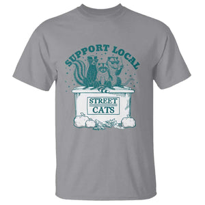 Funny Support Local Street Cat T Shirt Raccoon Opossum Skunk Garbage Crew TS09 Sport Gray Print Your Wear