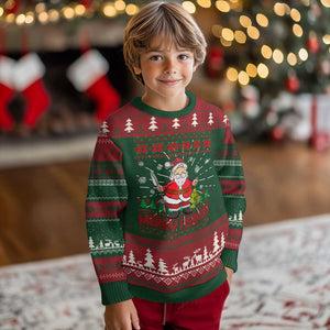 Merry Fishmas Santa Fishing Xmas Fish Fisherman Ugly Christmas Sweater TS09 Christmas Print Your Wear