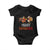 Merry Thankmas Baby Onesie Santa Turkey Costume Thanksgiving Christmas TS09 Black Print Your Wear
