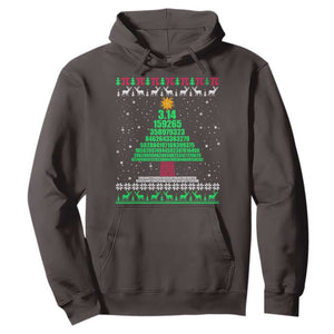 Funny Xmas Math Pi Christmas Tree Hoodie TS09 Dark Chocolate Print Your Wear