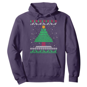 Funny Xmas Math Pi Christmas Tree Hoodie TS09 Purple Print Your Wear