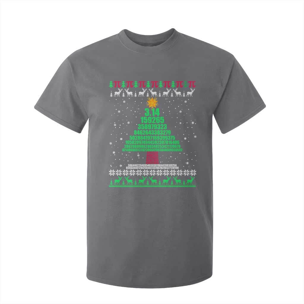 Funny Xmas Math Pi Christmas Tree T Shirt For Kid TS09 Charcoal Print Your Wear