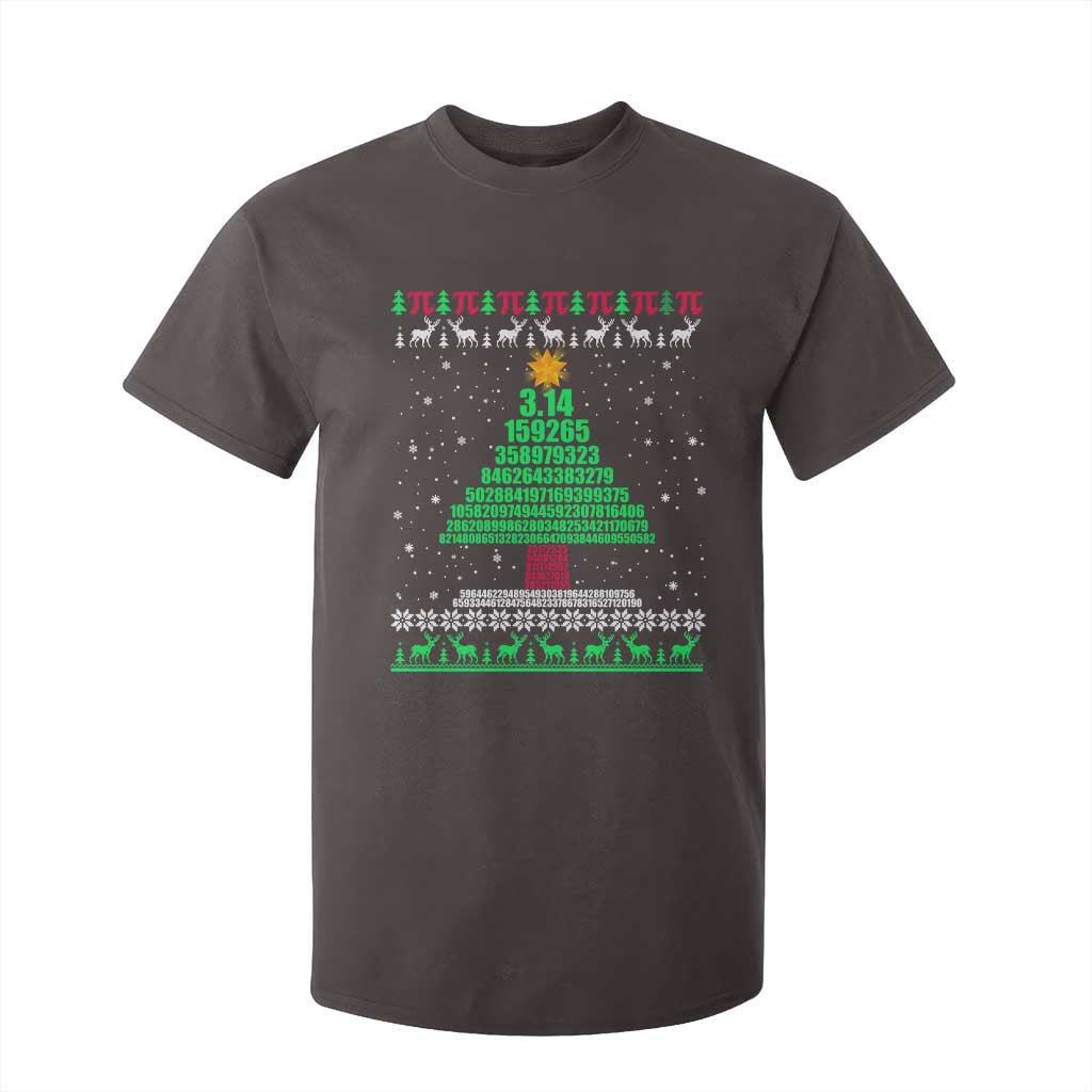 Funny Xmas Math Pi Christmas Tree T Shirt For Kid TS09 Dark Chocolate Print Your Wear