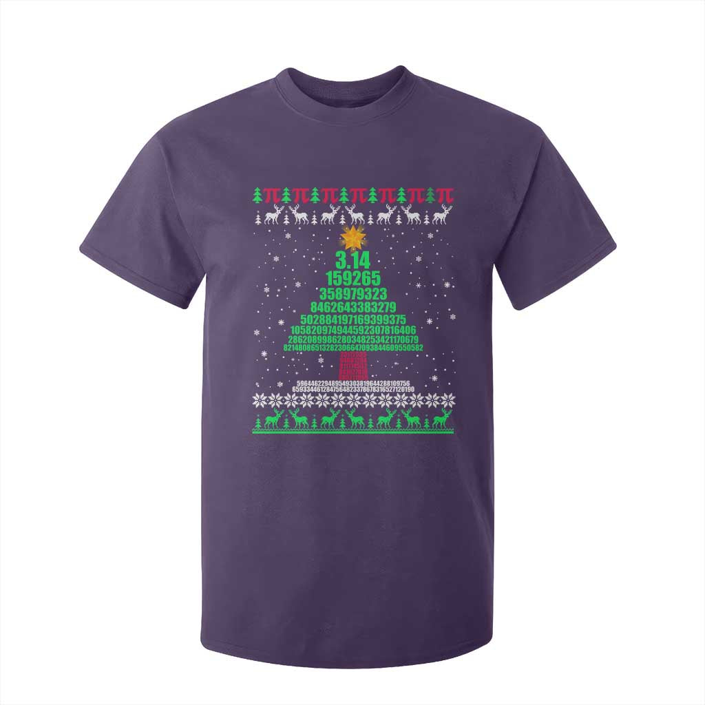 Funny Xmas Math Pi Christmas Tree T Shirt For Kid TS09 Purple Print Your Wear