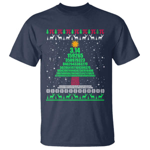 Funny Xmas Math Pi Christmas Tree T Shirt TS09 Navy Print Your Wear