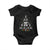 Funny Christmas Math Teacher Baby Onesie Pi Christmas Tree TS09 Black Print Your Wear
