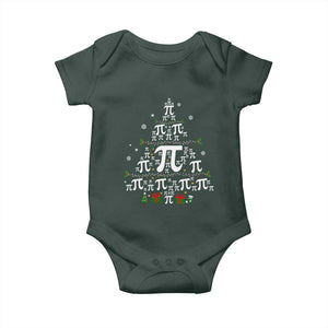 Funny Christmas Math Teacher Baby Onesie Pi Christmas Tree TS09 Print Your Wear