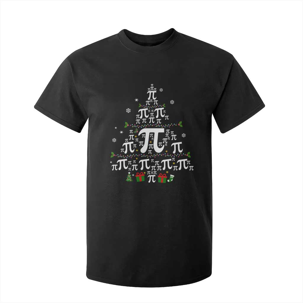 Funny Christmas Math Teacher T Shirt For Kid Pi Christmas Tree TS09 Black Print Your Wear