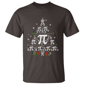 Funny Christmas Math Teacher T Shirt Pi Christmas Tree TS09 Dark Chocolate Print Your Wear