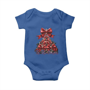 Christmas Tree Coquette Tis The Season Baby Onesie TS09 Royal Blue Print Your Wear
