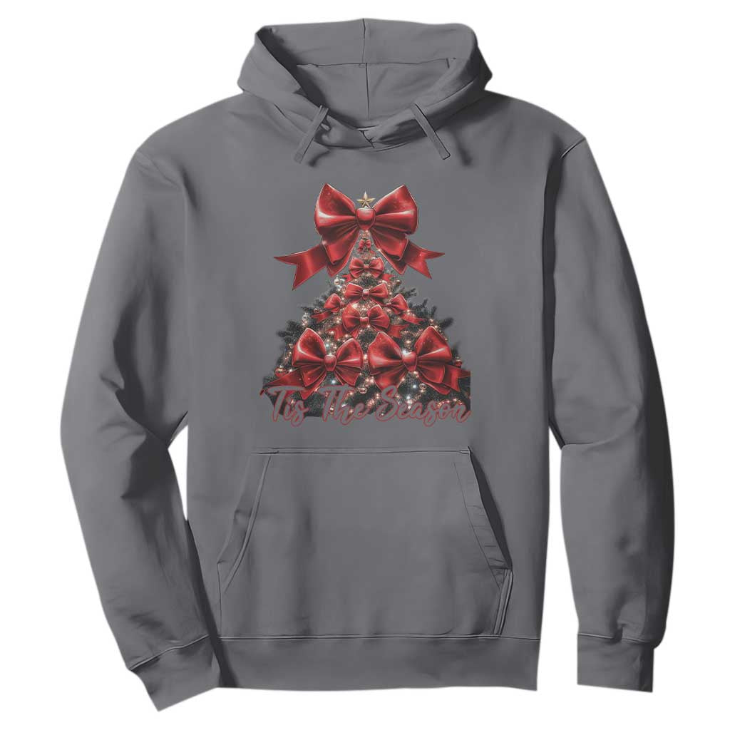 Christmas Tree Coquette Tis The Season Hoodie TS09 Charcoal Print Your Wear