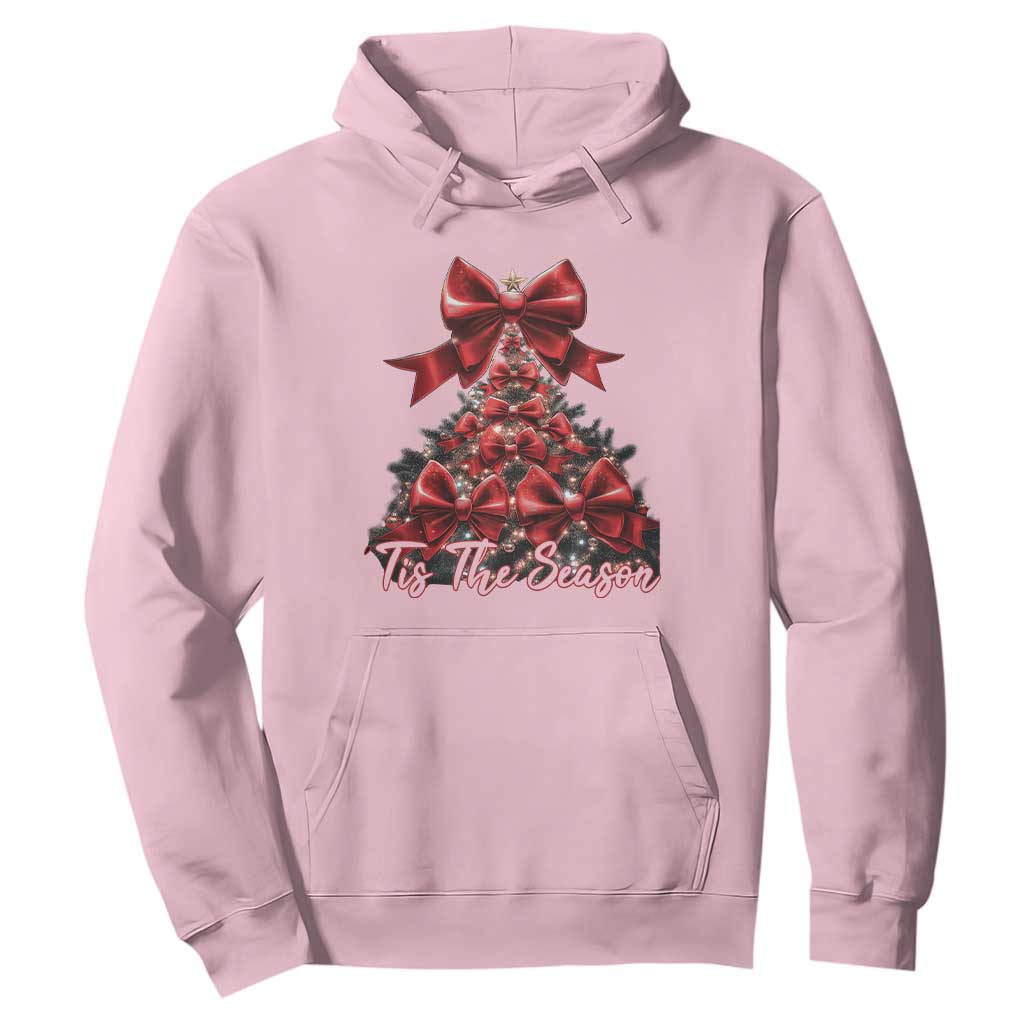Christmas Tree Coquette Tis The Season Hoodie TS09 Light Pink Print Your Wear