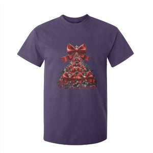 Christmas Tree Coquette Tis The Season T Shirt For Kid TS09 Purple Print Your Wear