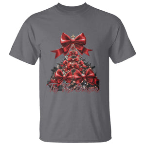 Christmas Tree Coquette Tis The Season T Shirt TS09 Charcoal Print Your Wear
