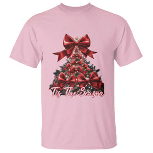 Christmas Tree Coquette Tis The Season T Shirt TS09 Light Pink Print Your Wear