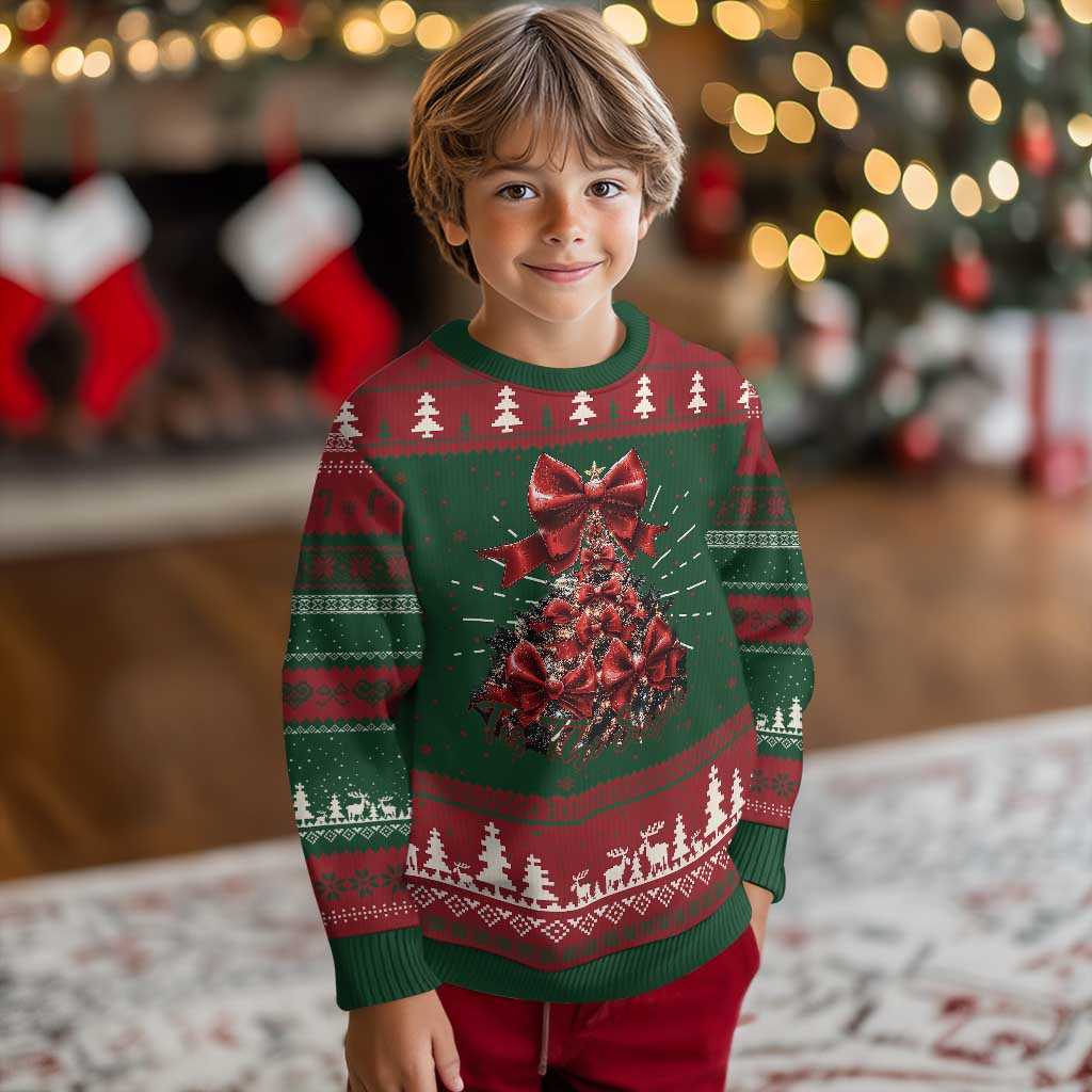 Christmas Tree Coquette Tis The Season Ugly Christmas Sweater TS09 Christmas Print Your Wear