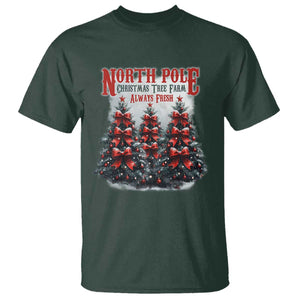 Xmas Coquette T Shirt North pole Christmas Tree Farm Always Fresh TS09 Dark Forest Green Print Your Wear