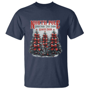 Xmas Coquette T Shirt North pole Christmas Tree Farm Always Fresh TS09 Navy Print Your Wear