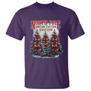 Xmas Coquette T Shirt North pole Christmas Tree Farm Always Fresh TS09 Purple Print Your Wear