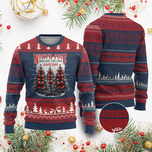 Xmas Coquette Ugly Christmas Sweater North pole Christmas Tree Farm Always Fresh TS09 Burgundy Print Your Wear
