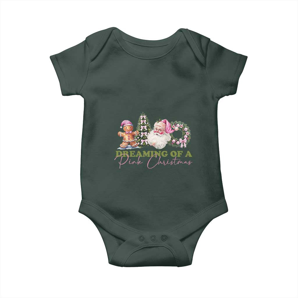 Dreaming Of A Pink Christmas Baby Onesie TS09 Print Your Wear