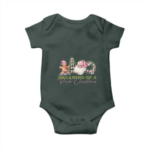 Dreaming Of A Pink Christmas Baby Onesie TS09 Print Your Wear