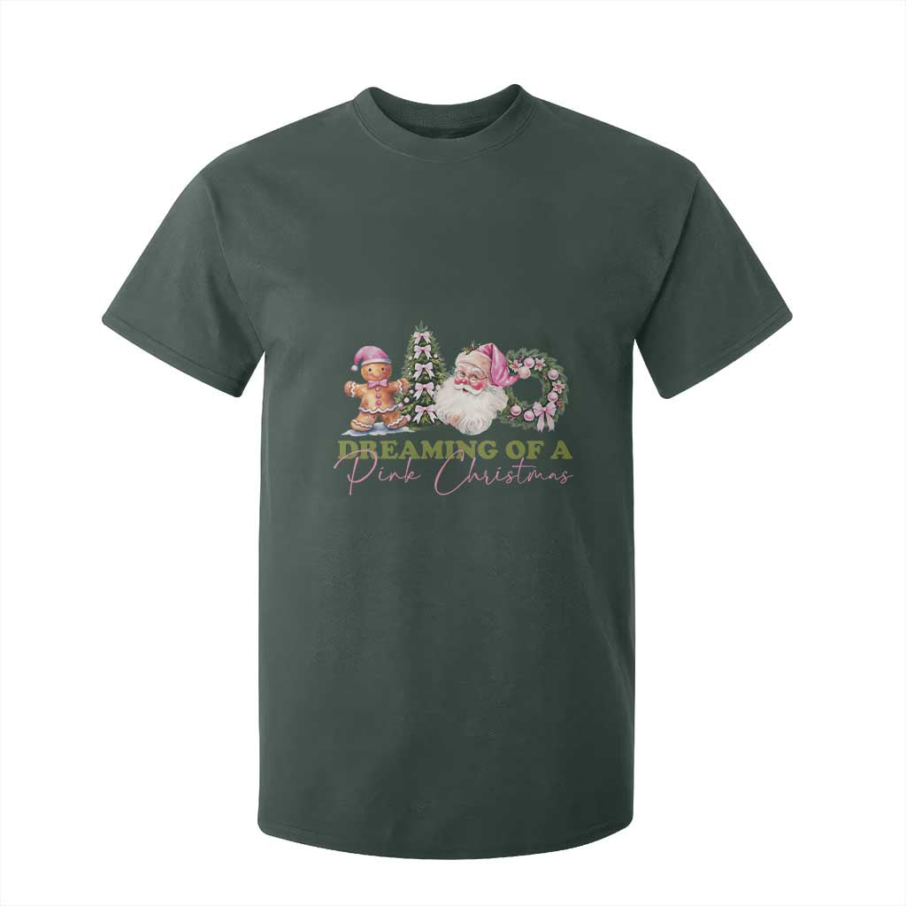 Dreaming Of A Pink Christmas T Shirt For Kid TS09 Dark Forest Green Print Your Wear