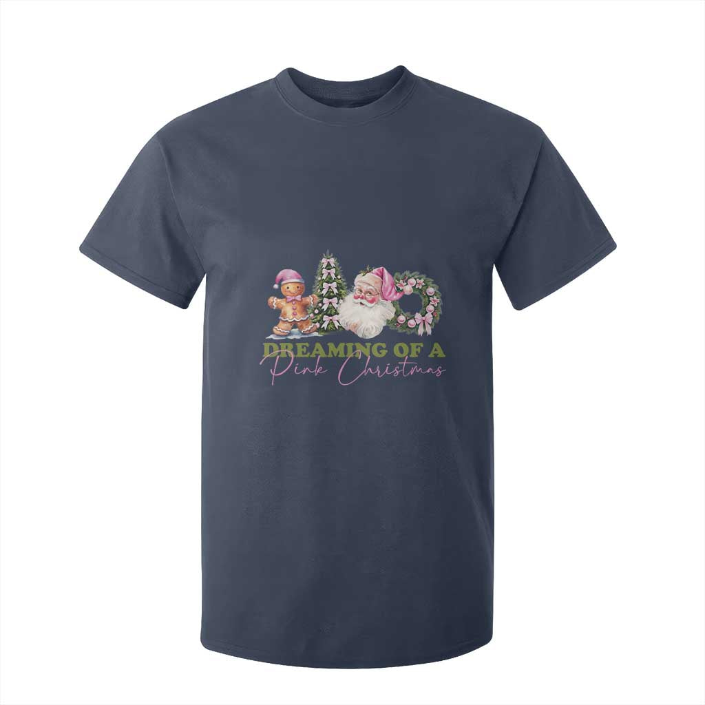 Dreaming Of A Pink Christmas T Shirt For Kid TS09 Navy Print Your Wear