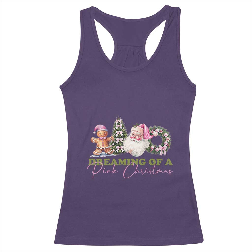 Dreaming Of A Pink Christmas Racerback Tank Top TS09 Purple Print Your Wear