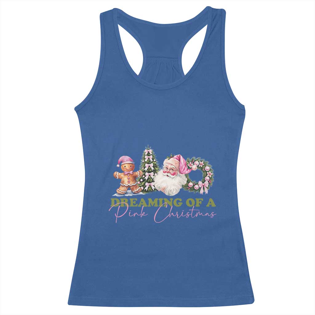 Dreaming Of A Pink Christmas Racerback Tank Top TS09 Royal Blue Print Your Wear