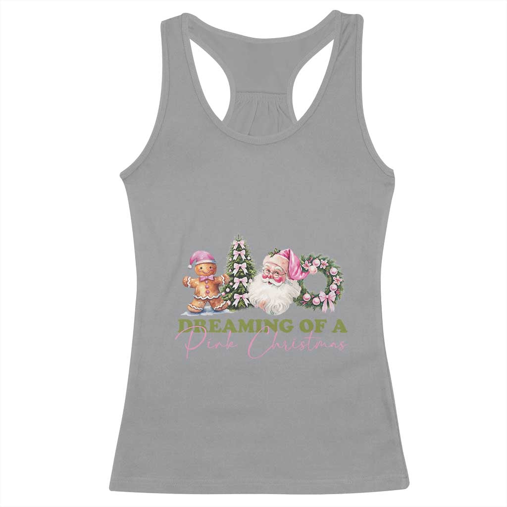 Dreaming Of A Pink Christmas Racerback Tank Top TS09 Sport Gray Print Your Wear