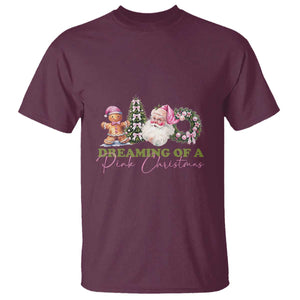 Dreaming Of A Pink Christmas T Shirt TS09 Maroon Print Your Wear