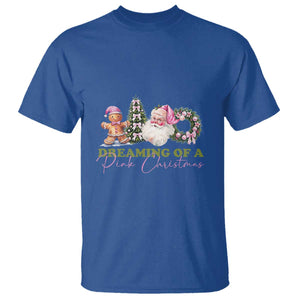 Dreaming Of A Pink Christmas T Shirt TS09 Royal Blue Print Your Wear