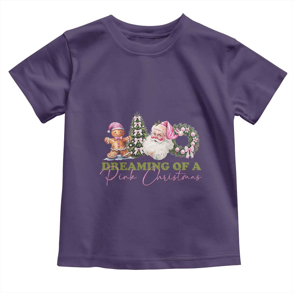 Dreaming Of A Pink Christmas Toddler T Shirt TS09 Purple Print Your Wear