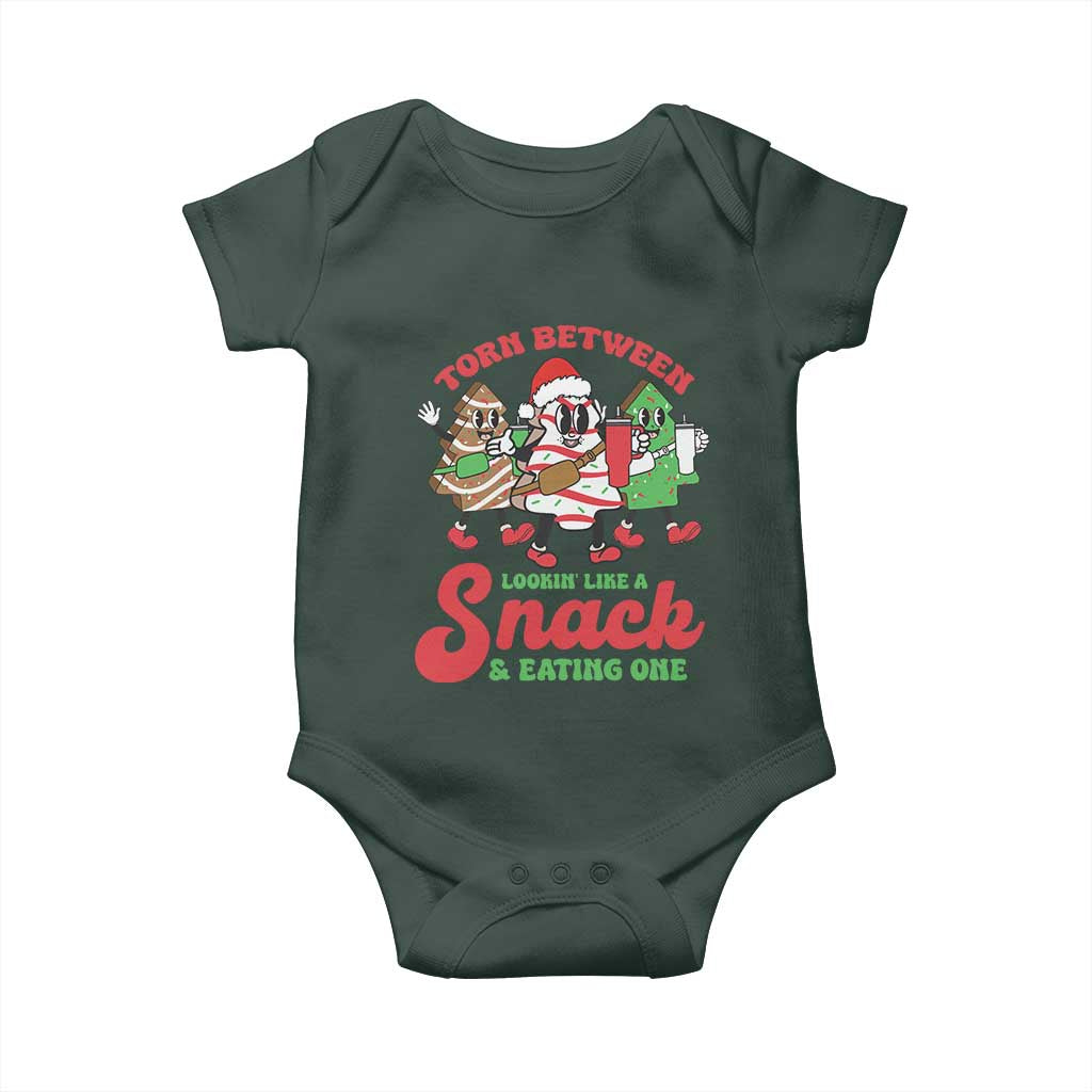 Funny Christmas Cake Baby Onesie Torn Between Looking' Like a Snack TS09 Print Your Wear