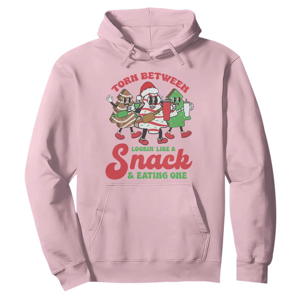 Funny Christmas Cake Hoodie Torn Between Looking' Like a Snack TS09 Light Pink Print Your Wear