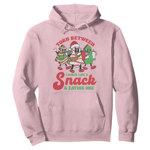 Funny Christmas Cake Hoodie Torn Between Looking' Like a Snack TS09 Light Pink Print Your Wear