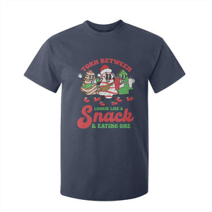 Funny Christmas Cake T Shirt For Kid Torn Between Looking' Like a Snack TS09 Navy Print Your Wear