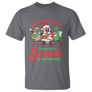 Funny Christmas Cake T Shirt Torn Between Looking' Like a Snack TS09 Charcoal Print Your Wear