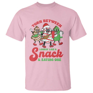 Funny Christmas Cake T Shirt Torn Between Looking' Like a Snack TS09 Light Pink Print Your Wear