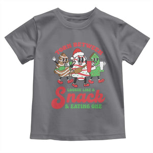 Funny Christmas Cake Toddler T Shirt Torn Between Looking' Like a Snack TS09 Charcoal Print Your Wear