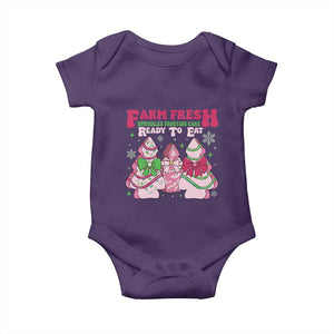 Farm Fresh Christmas Tree Cakes Coquette Baby Onesie TS09 Purple Print Your Wear