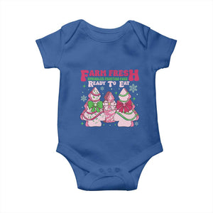 Farm Fresh Christmas Tree Cakes Coquette Baby Onesie TS09 Royal Blue Print Your Wear