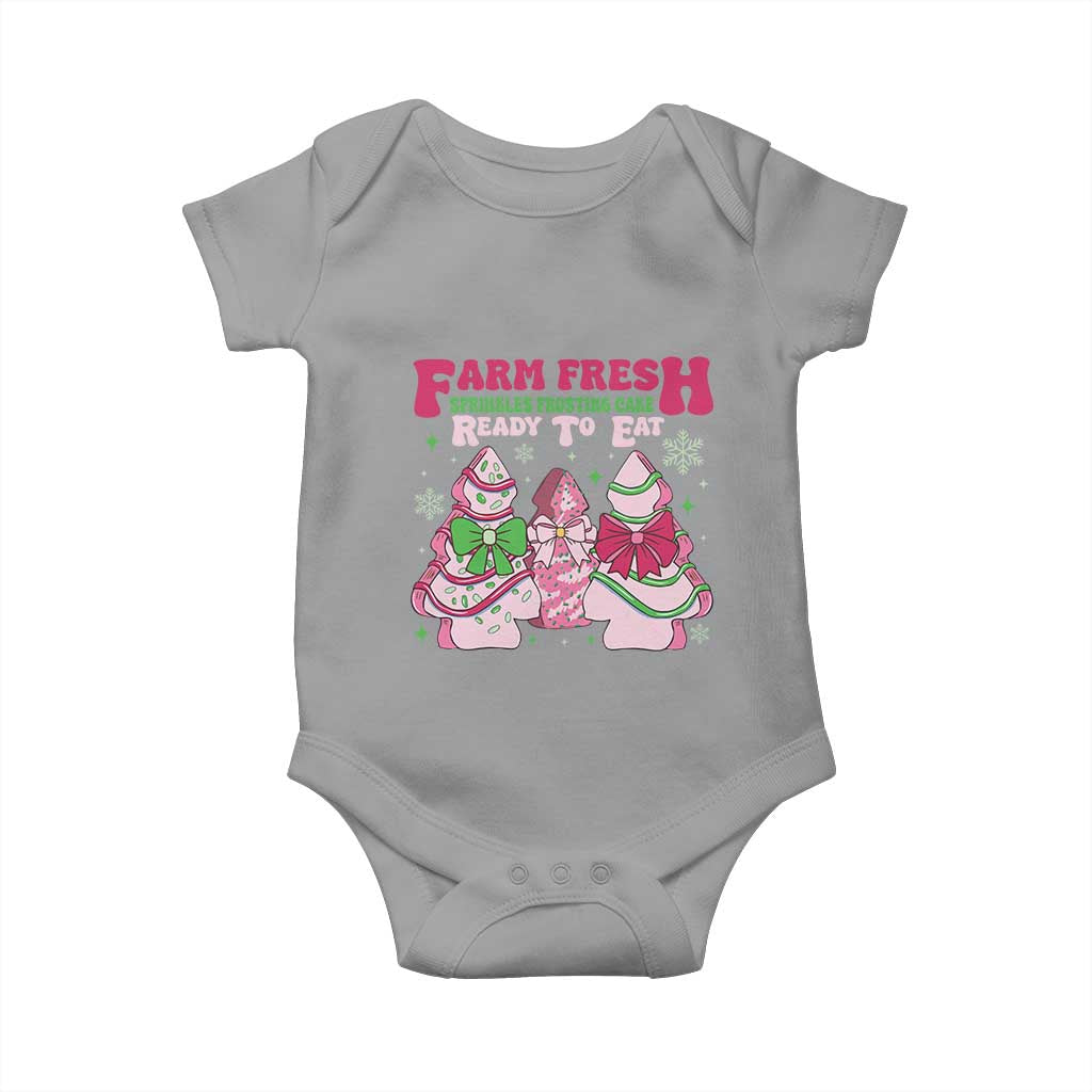 Farm Fresh Christmas Tree Cakes Coquette Baby Onesie TS09 Sport Gray Print Your Wear