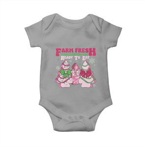 Farm Fresh Christmas Tree Cakes Coquette Baby Onesie TS09 Sport Gray Print Your Wear