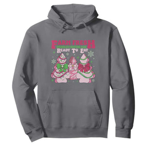 Farm Fresh Christmas Tree Cakes Coquette Hoodie TS09 Charcoal Print Your Wear