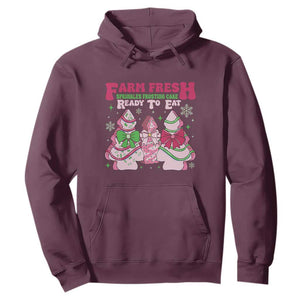 Farm Fresh Christmas Tree Cakes Coquette Hoodie TS09 Maroon Print Your Wear