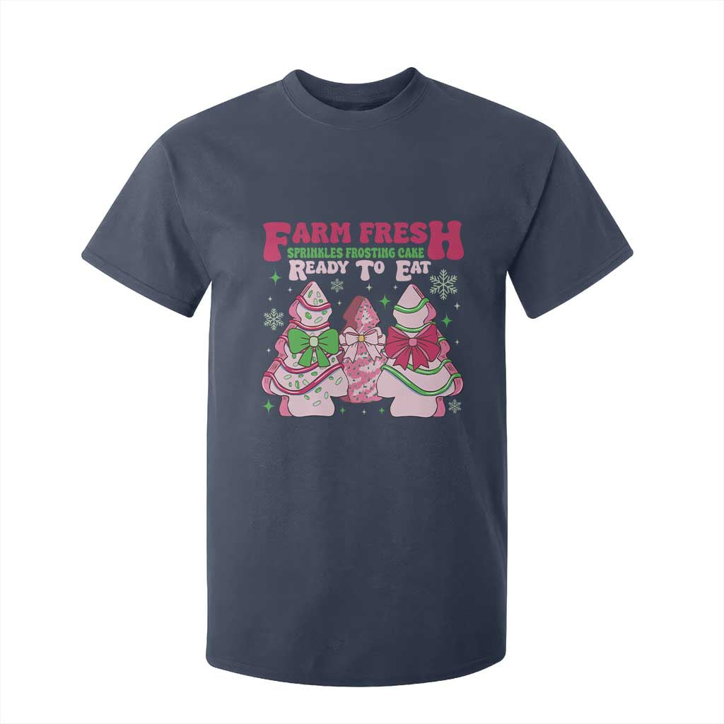Farm Fresh Christmas Tree Cakes Coquette T Shirt For Kid TS09 Navy Print Your Wear