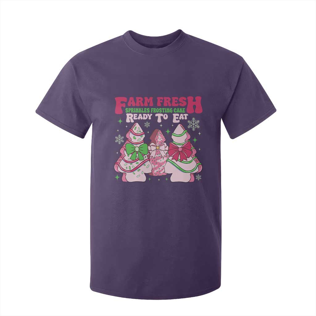 Farm Fresh Christmas Tree Cakes Coquette T Shirt For Kid TS09 Purple Print Your Wear